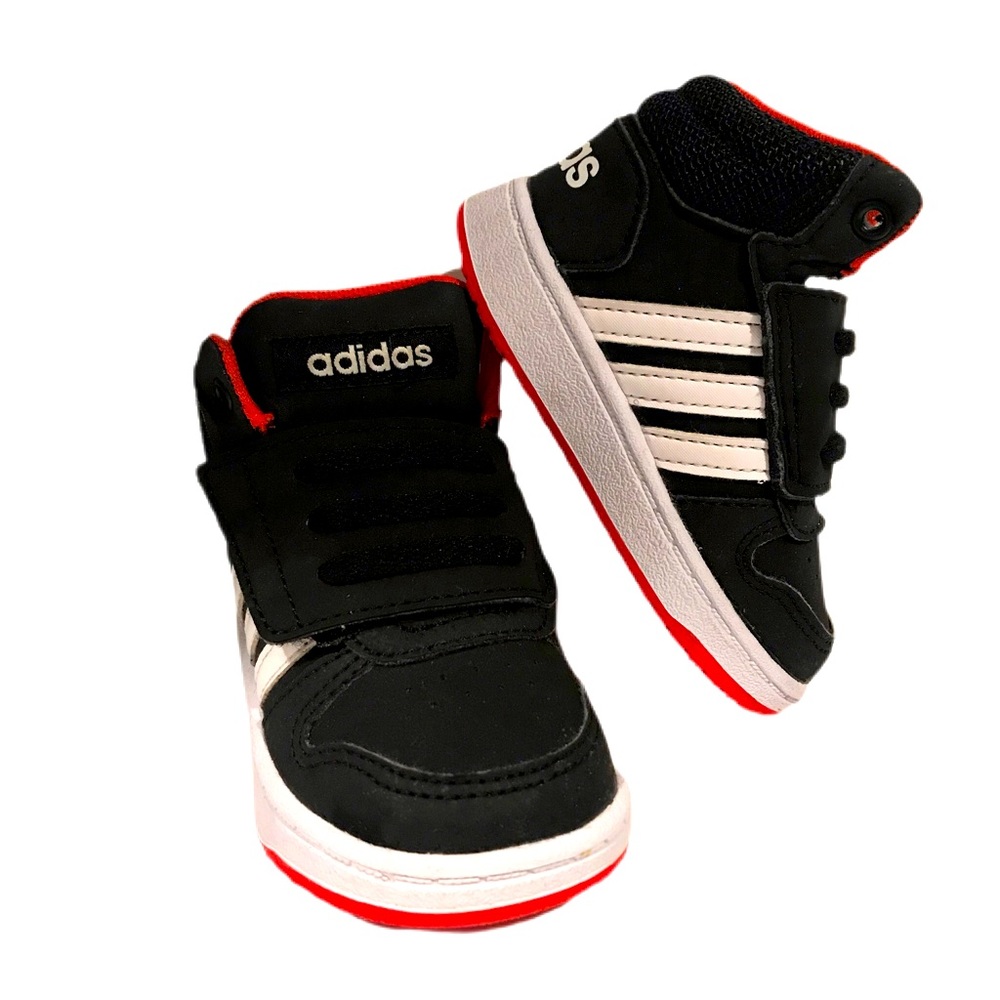 Adidas toddler size 5 shoes black